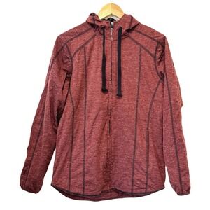 Kane & Unke Hoodie Red Full Zip Long Sleeve Lightweight Jacket Men S Athleisure‎